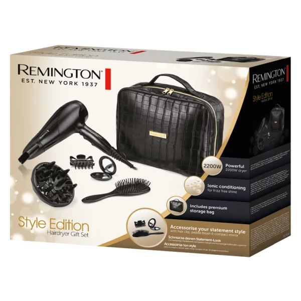 Kép 2/4 - Remington D3195 GP Style Edition hajszárító ajándékcsomag, 2200 W