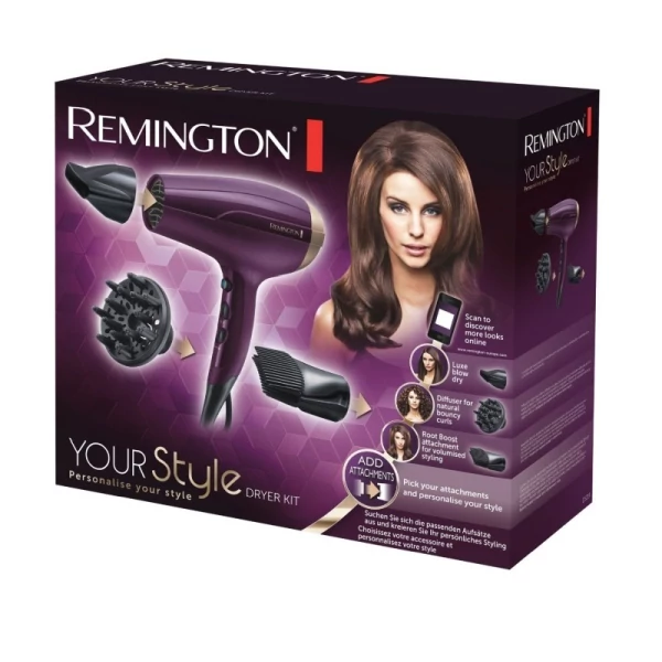 Kép 2/5 - Remington D5219 Your Style hajszárító készlet, 2300 W